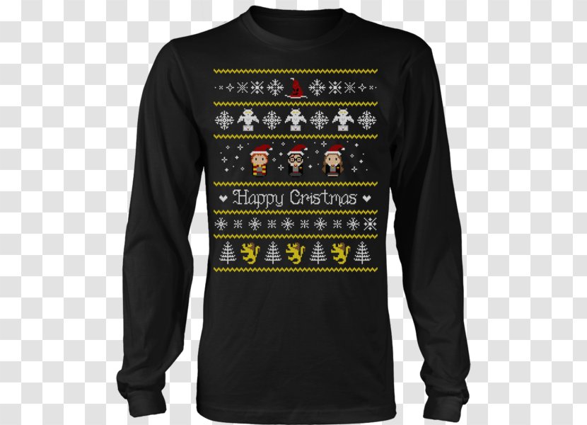 Long-sleeved T-shirt Hoodie - Harry Potter Ugly Christmas Sweater Transparent PNG