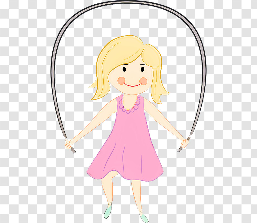 Cartoon Pink Finger Skipping Rope Gesture Transparent PNG