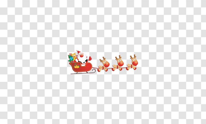 Santa Claus Reindeer Christmas Sled Quel Primo Natale Tra Me E Te - Gift - Deer Pulling Transparent PNG