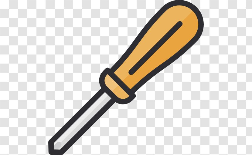 Screwdriver Tool Icon - Yellow - A Transparent PNG