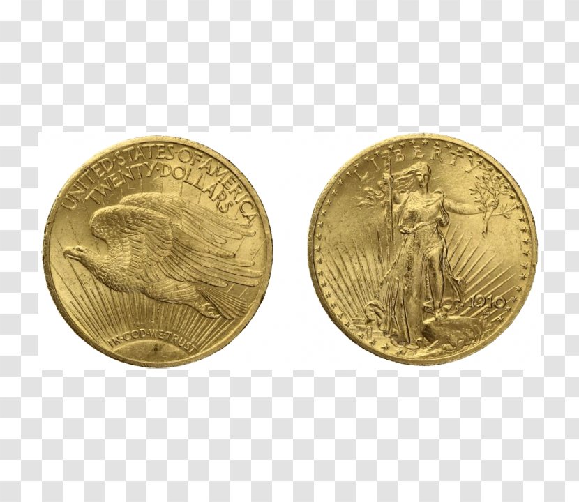 Coin Gold United States Twenty-dollar Bill Dollar Saint-Gaudens Double Eagle - Peace Transparent PNG