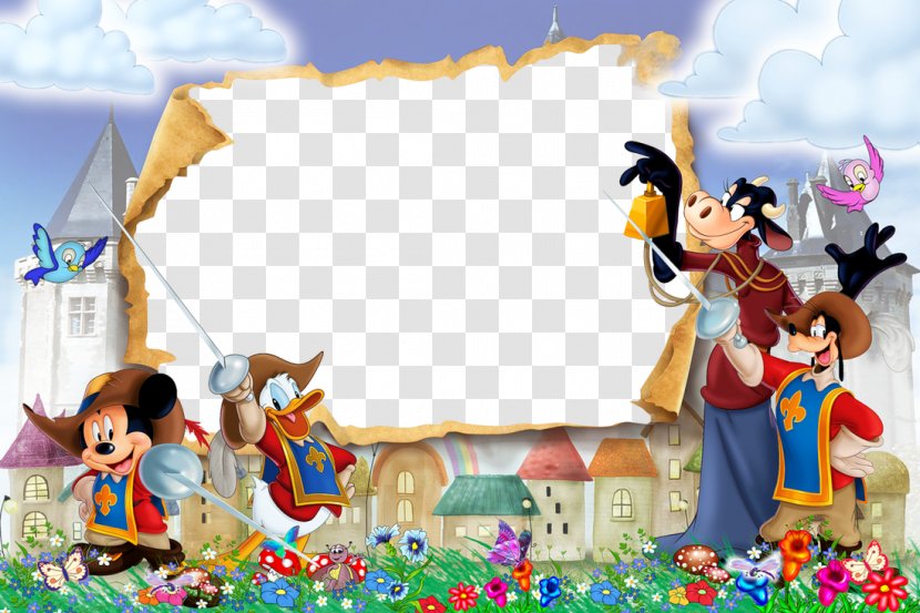 The Three Musketeers Mickey Mouse Child Picture Frames - Donald Goofy - Photo Frame Transparent PNG
