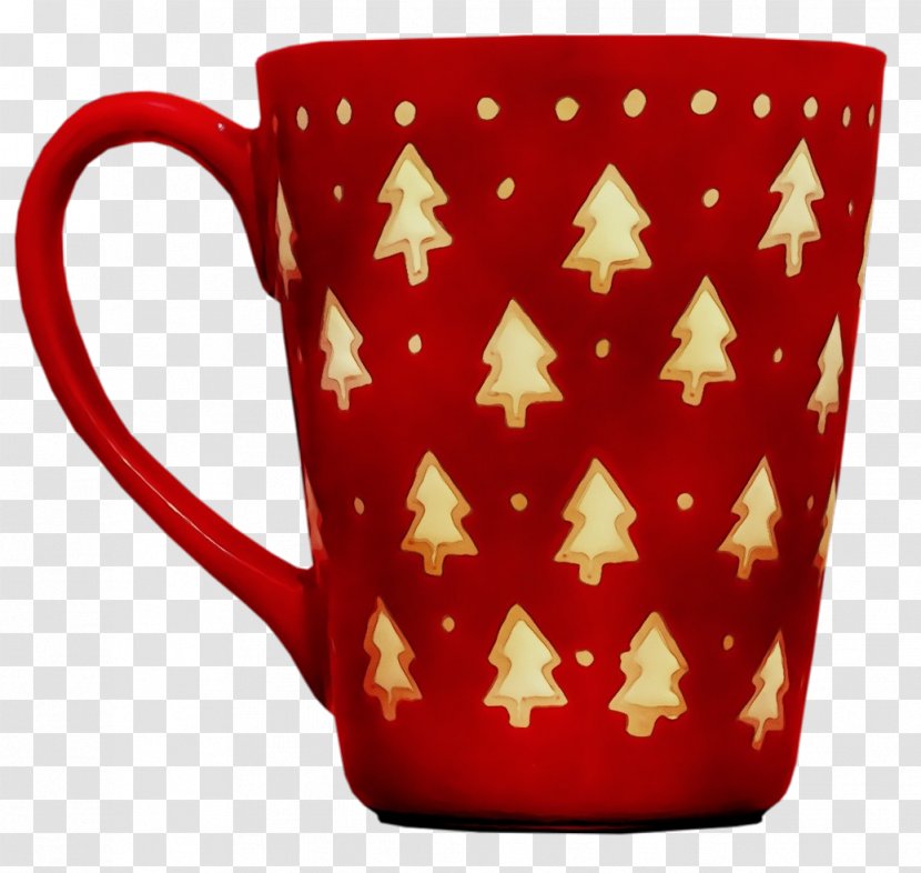 Mug Drinkware Red Tableware Cup - Ceramic Porcelain Transparent PNG