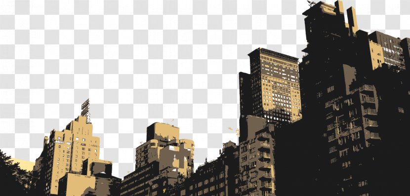 Skyline Illustration - City - Vector Sunrise Background Transparent PNG