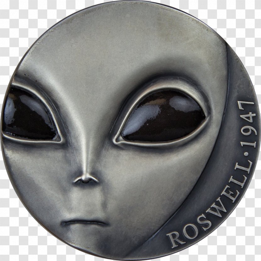 Roswell UFO Incident Silver Coin Unidentified Flying Object - Ufo Transparent PNG