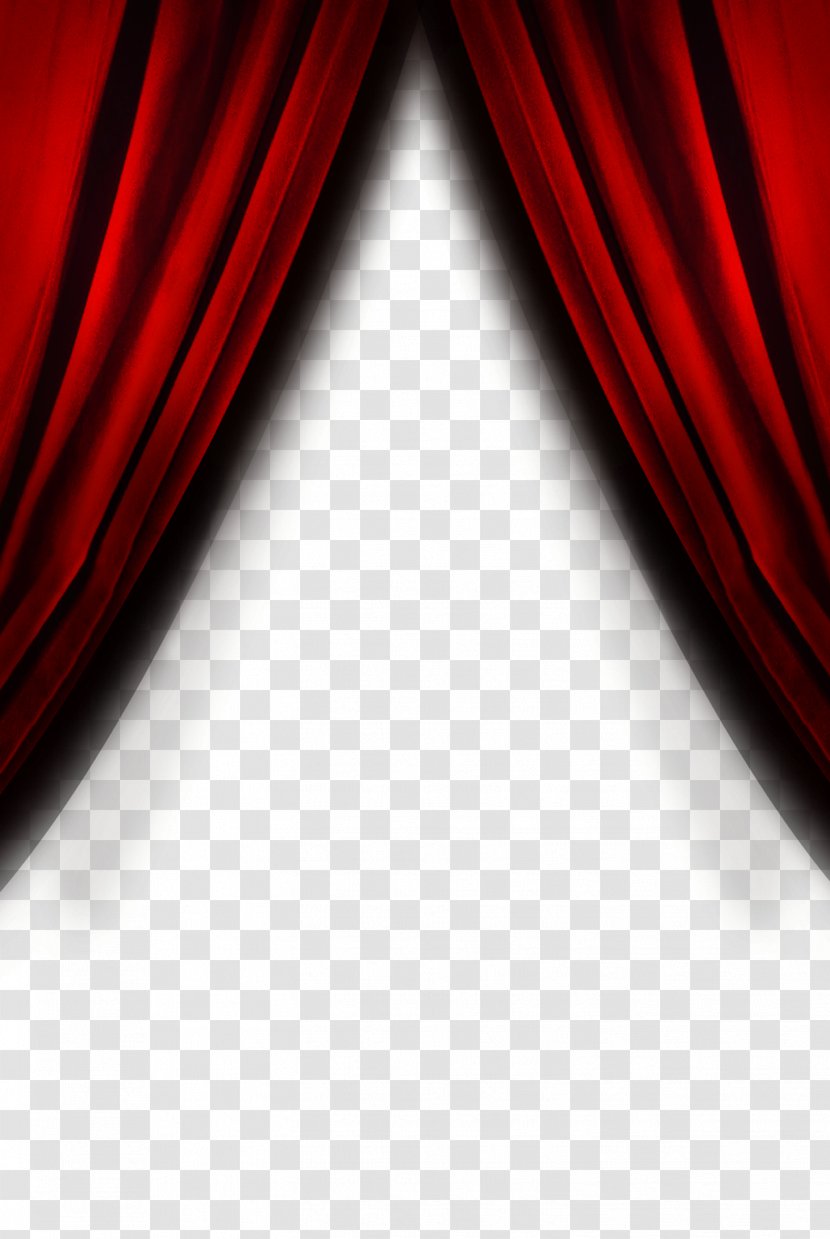 Theater Drapes And Stage Curtains Close-up Computer Theatre Wallpaper - Red - Red, Ribbon, Taobao Material Transparent PNG