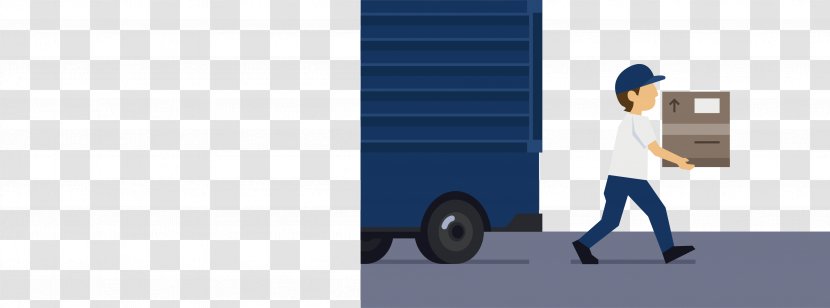 Courier Correos Delivery - Cargo - Truck Porter Vector Transparent PNG