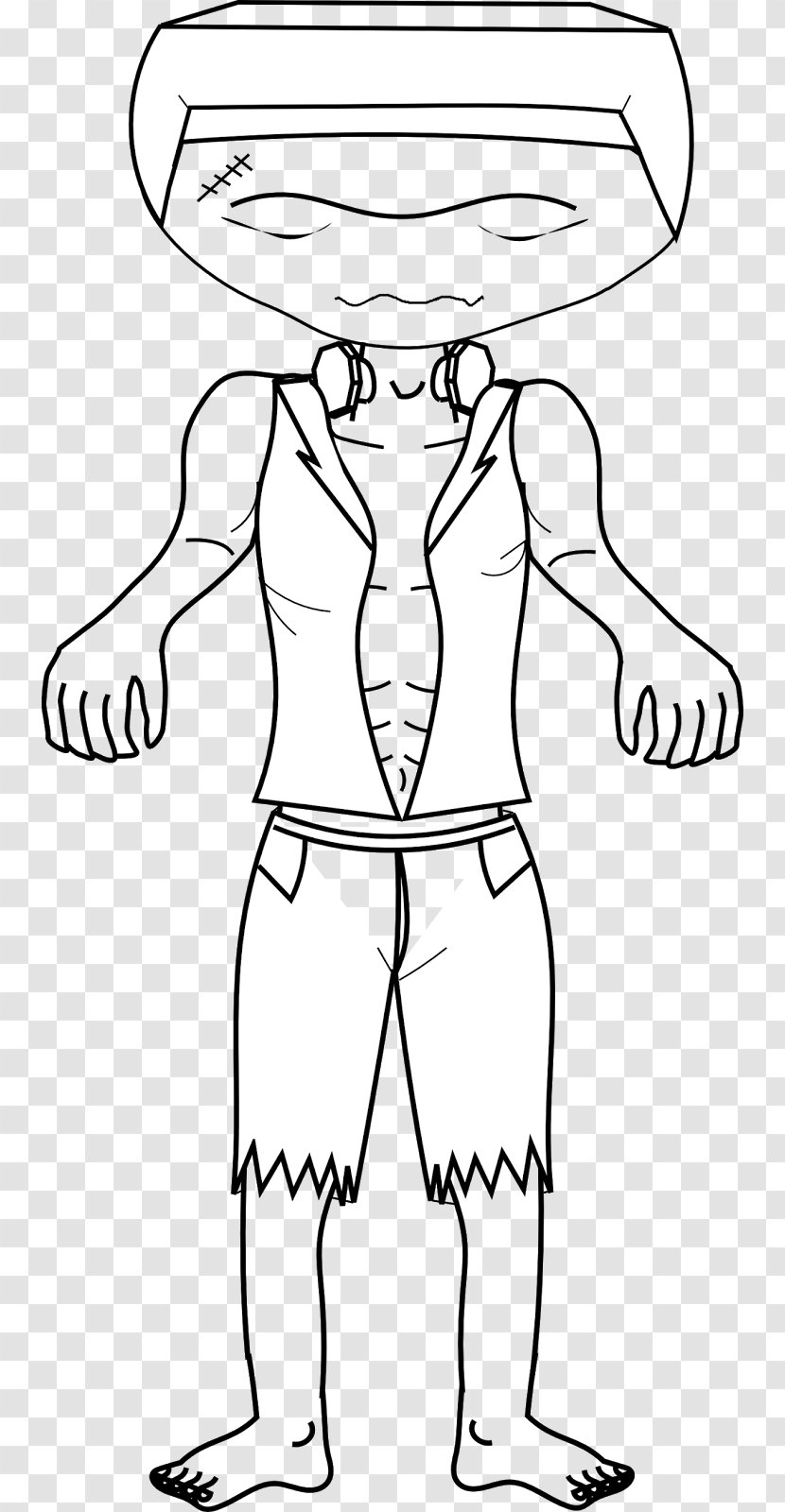 Elektra Line Art Thumb Homo Sapiens - Silhouette - Frankenstein Day Transparent PNG