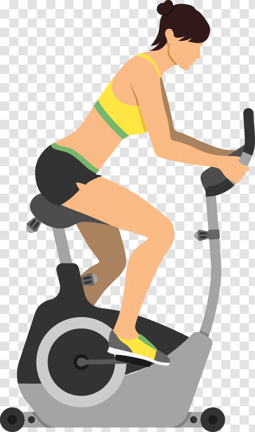 Stationary Bicycle Physical Exercise Bodybuilding Treadmill - Heart - Women's Bike Vector Material Transparent PNG