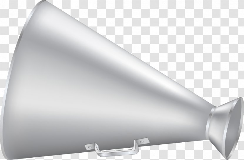 Horn Megaphone Silver Transparent PNG