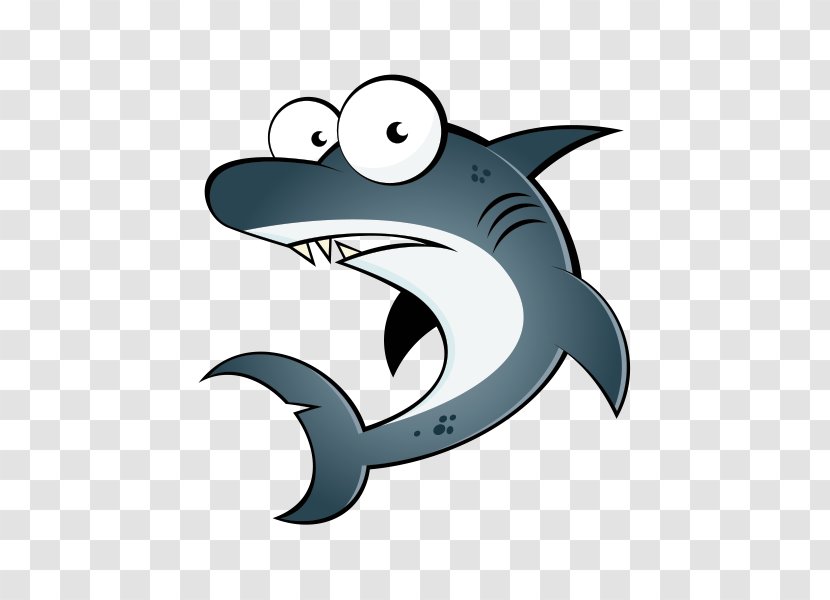 Shark Cartoon - Marine Mammal Transparent PNG