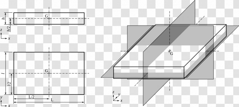 Drawing Triangle Diagram - Black And White Transparent PNG