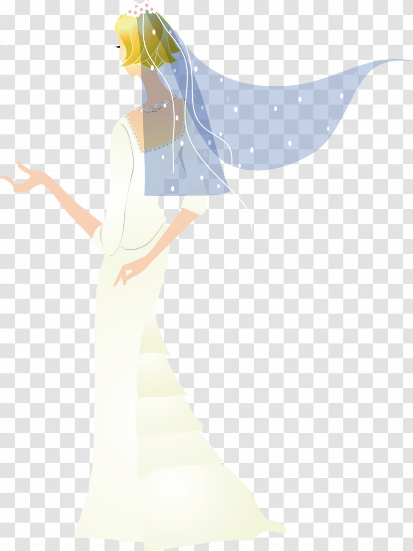 Dress Shoulder Cartoon Illustration - Character - Bride Transparent PNG