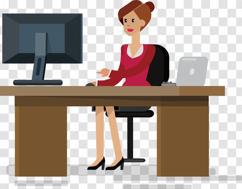 Office Desk Businessperson - Sitting - Business Man Transparent PNG