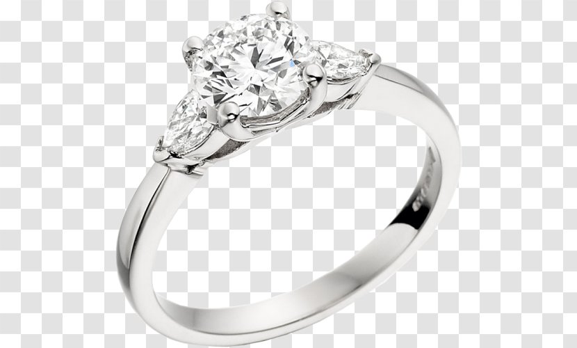 Wedding Ring Silver Engagement Jewellery - Diamond Transparent PNG