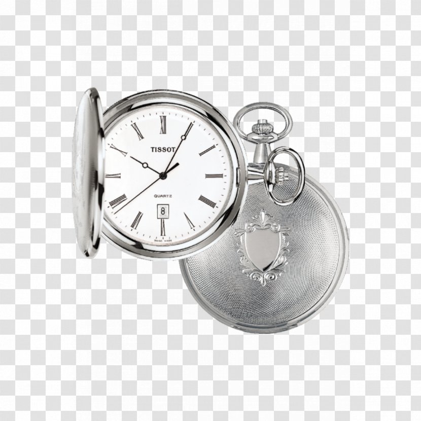 Tissot Pocket Watch Savonnette Quartz Clock - Metal Transparent PNG