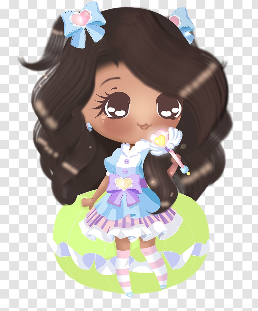 Brown Hair Cartoon Character Doll Transparent PNG