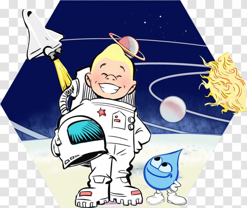 Astronaut Cartoon - Space Exploration - Football Fan Accessory Transparent PNG