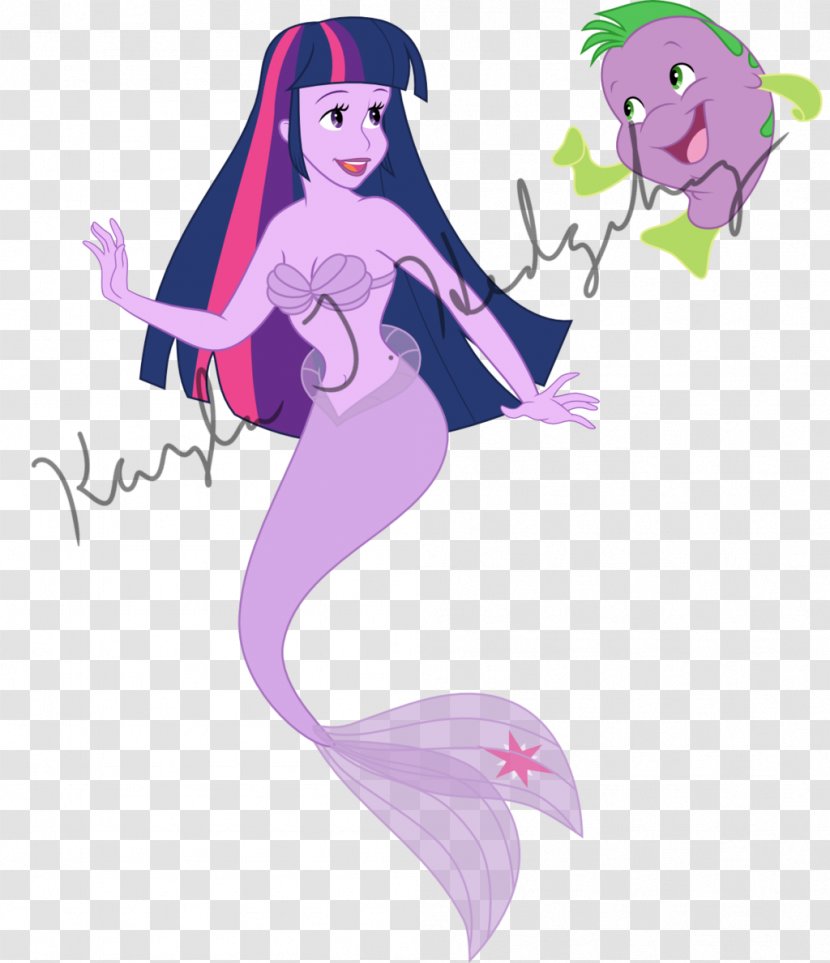 Twilight Sparkle Ariel Rarity Applejack Spike - Mermaid Transparent PNG