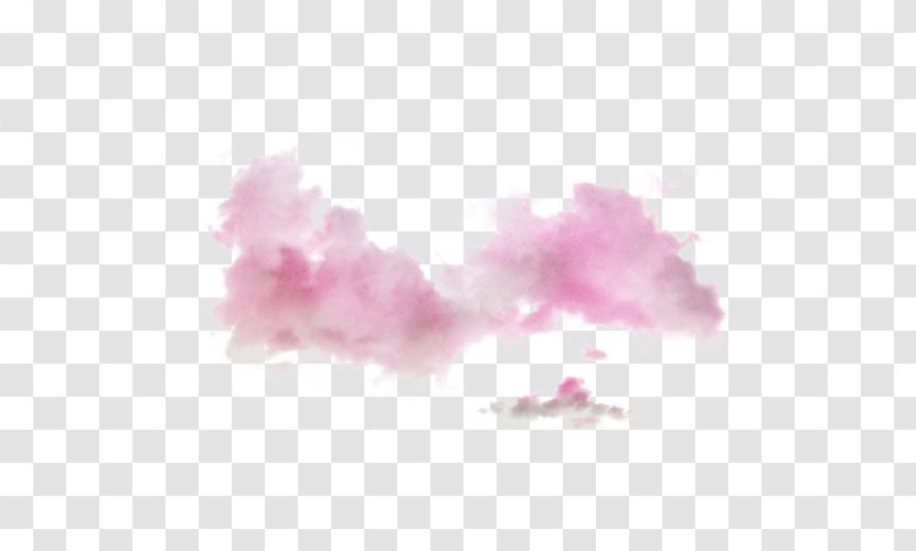 Pink Cloud Sky Magenta Watercolor Paint - Meteorological Phenomenon Transparent PNG
