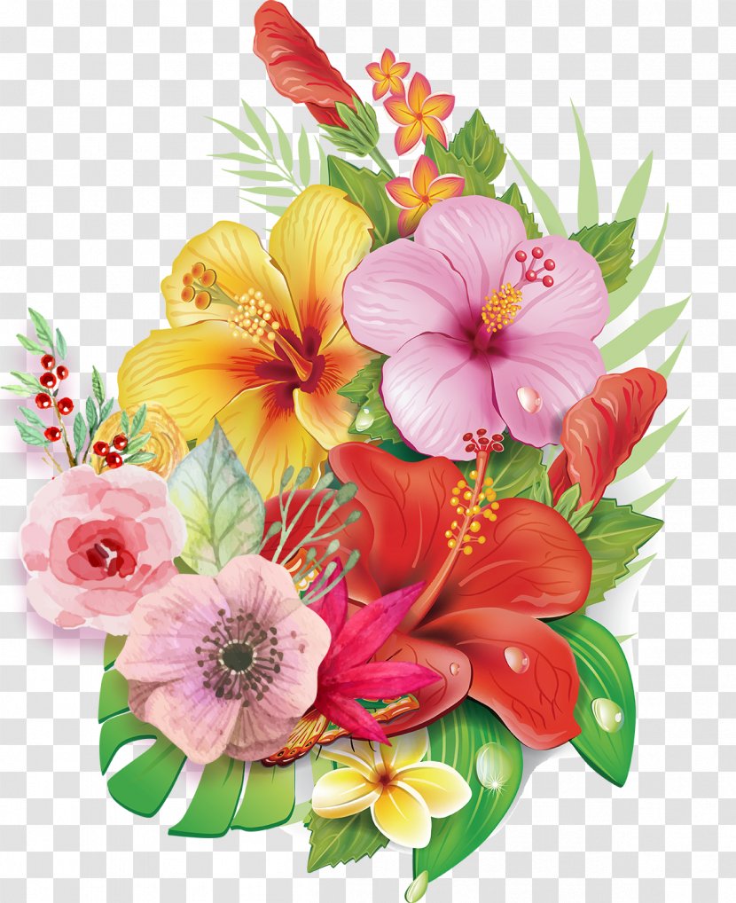 Drawing Flower Stock Photography Royalty-free - Floral Design - Free Hand-painted Decorative Flowers Transparent PNG