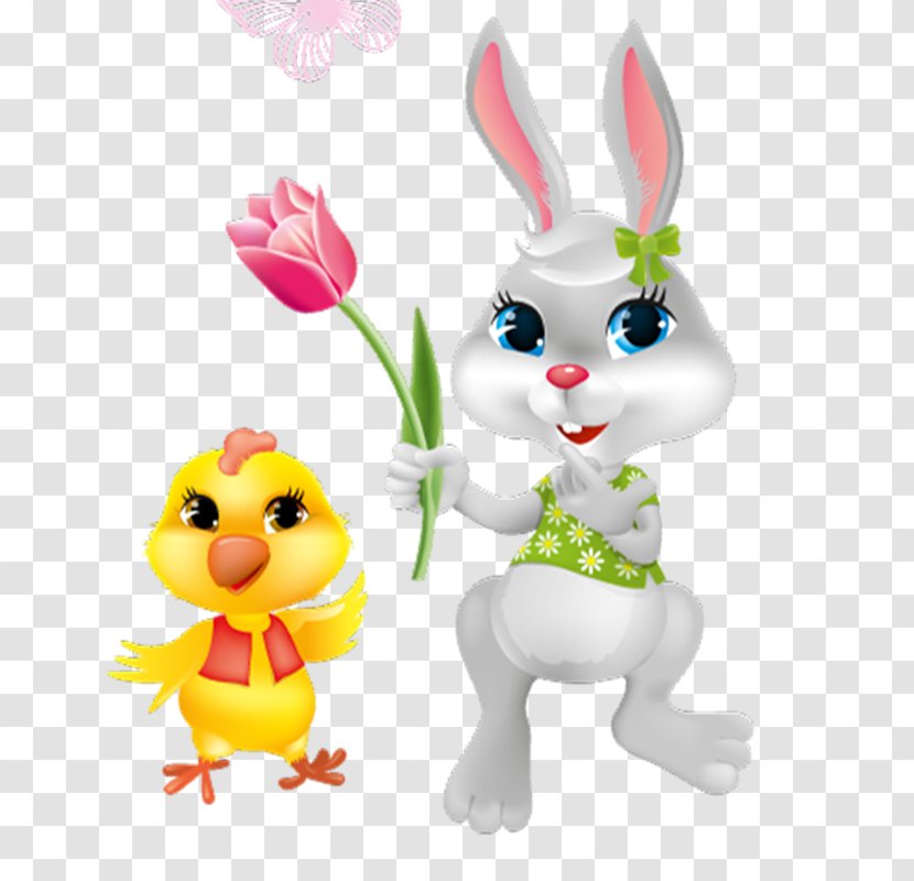 Easter Bunny Clip Art - Flower Transparent PNG