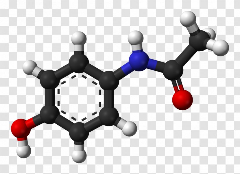 Acetaminophen Molecule Analgesic Tylenol Pharmaceutical Drug - Pain Management - Tridimensional Transparent PNG