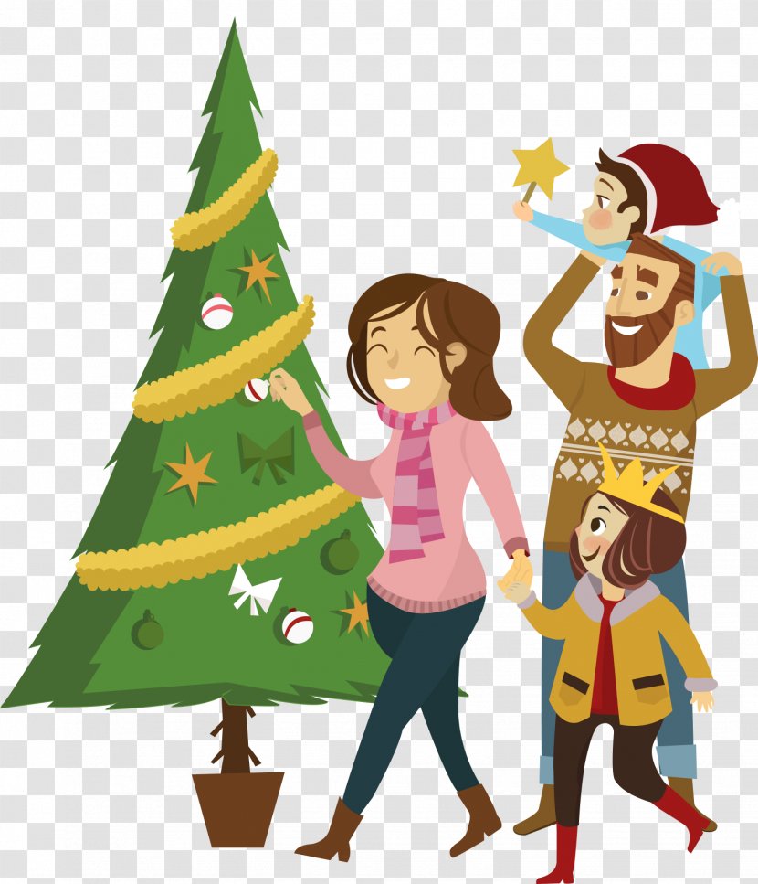 Christmas Tree Family Euclidean Vector - Event Transparent PNG
