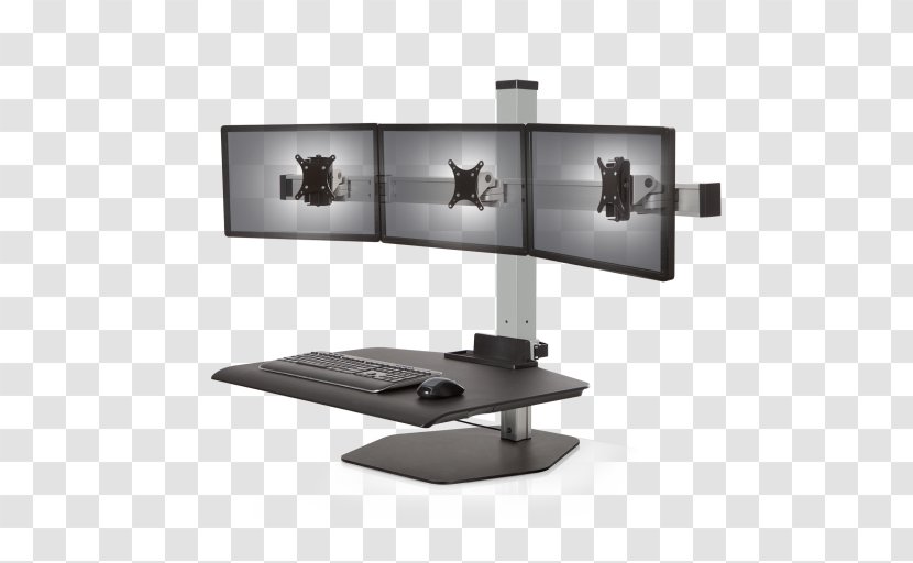 Sit-stand Desk Standing Workstation Flat Display Mounting Interface - Monitor - Sitstand Transparent PNG