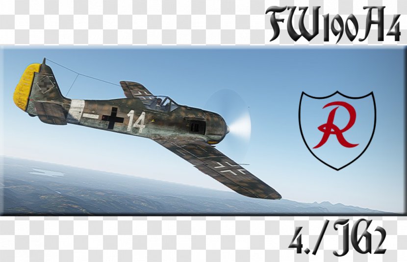 Focke-Wulf Fw 190 Aviation Airplane Air Force Propeller - Fighter Aircraft - War Thunder Transparent PNG