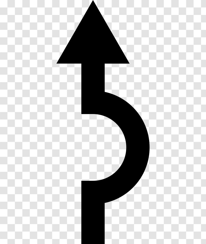 Logo Number Black & White - Symbol - M Line AngleArrow Up Transparent PNG