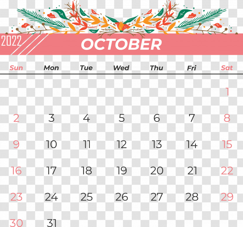 Line Font Calendar Number Pattern Transparent PNG
