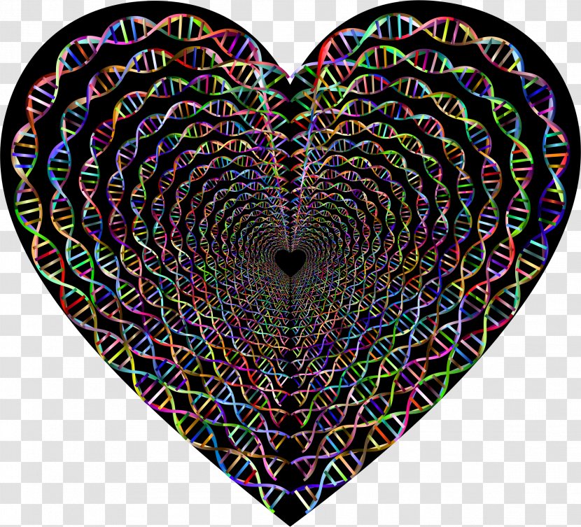 DNA Heart Nucleic Acid Sequence Biologist Double Helix - Tree - Tunnel Transparent PNG