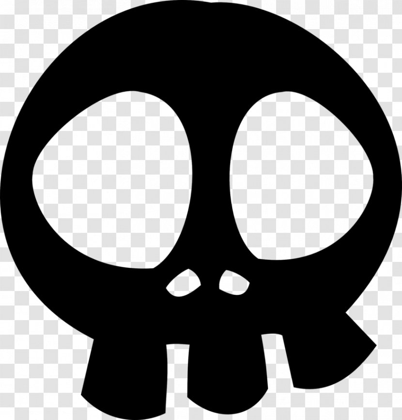 Snout White Black M Clip Art - Bone - Skull Logo Transparent PNG