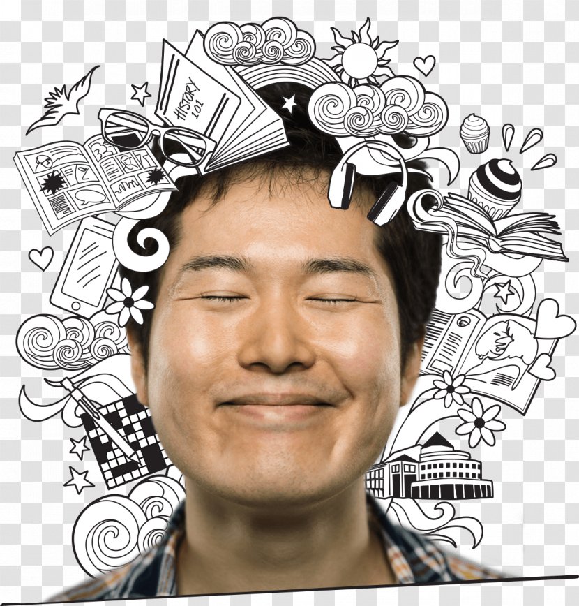MiWay Mississauga Forehead Cheek Commuting - Portrait - Reading Man Transparent PNG