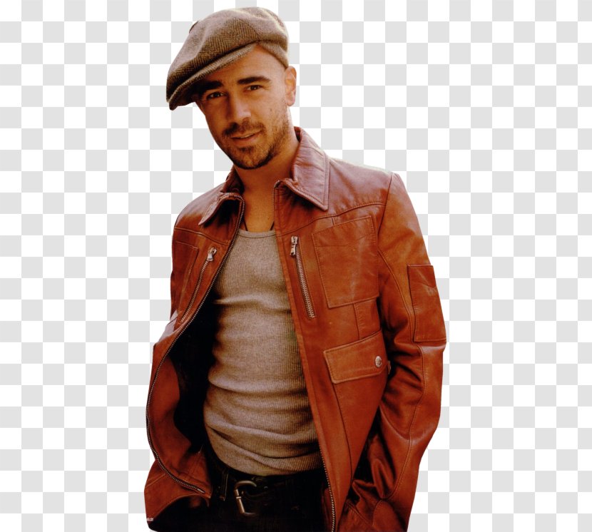 Colin Farrell Leather Jacket - Outerwear Transparent PNG