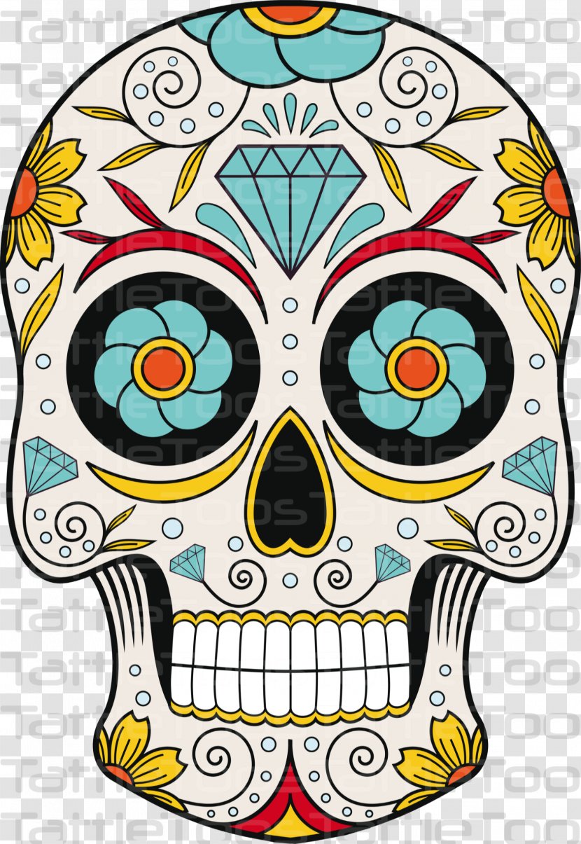 Calavera Mexican Cuisine Mexico Day Of The Dead Skull Transparent PNG