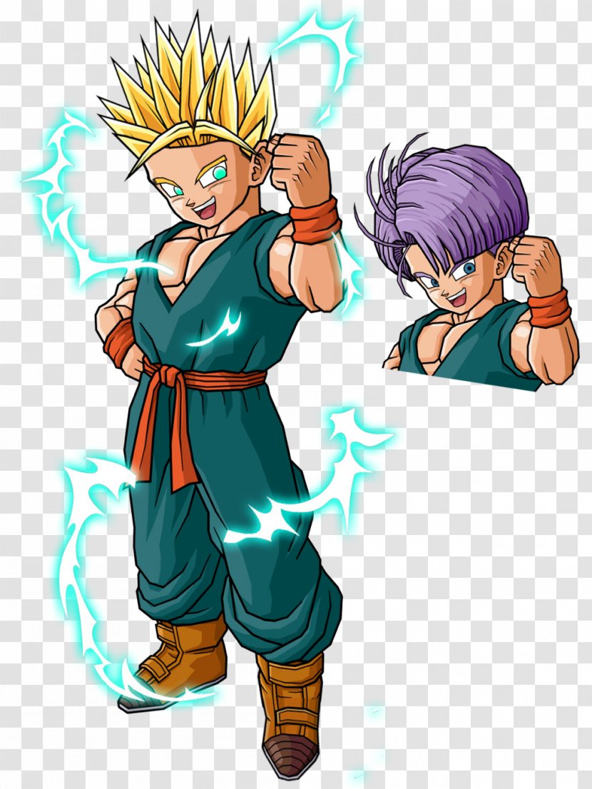 Trunks Gohan Goku Goten Vegeta - Cartoon Transparent PNG