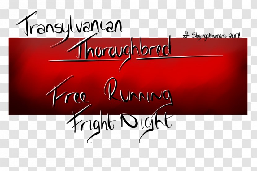 Logo Banner Brand - Red - Fright Night Transparent PNG