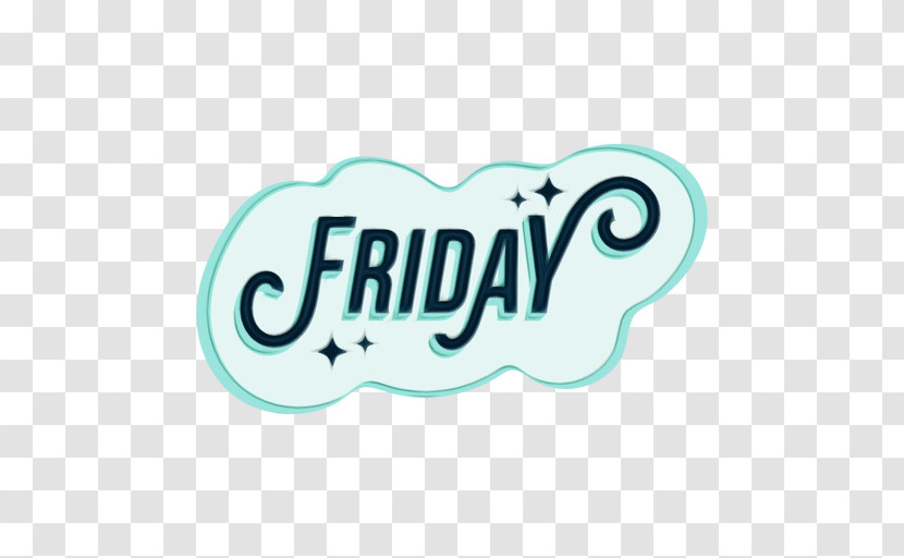 Friday Sticker Logo Text Label Transparent PNG