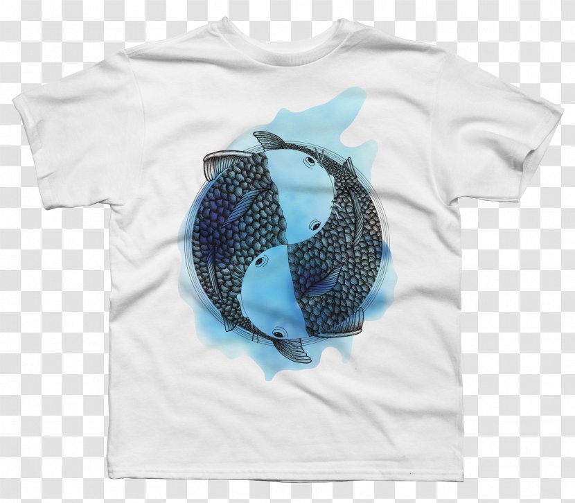 T-shirt Crew Neck Top - T Shirt - Pisces Transparent PNG