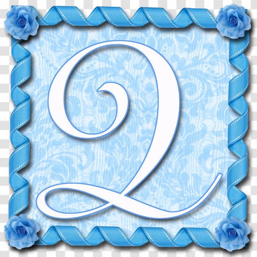Picture Frames Letter Clip Art - Blue Ribbon - Spiral Transparent PNG