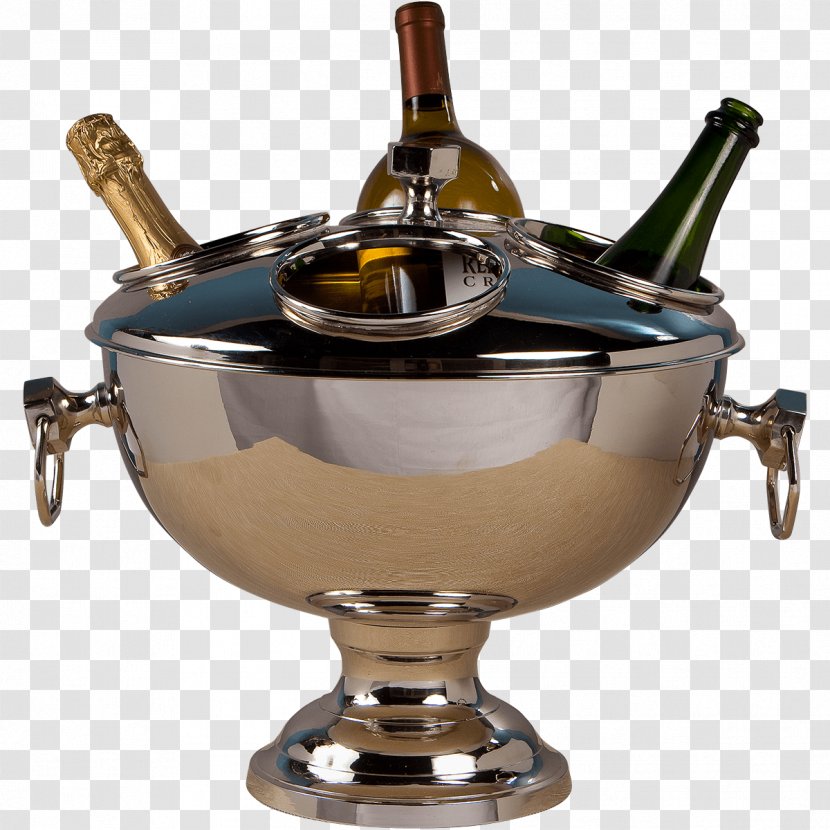 Wine Cooler Champagne Brass Bottle - Drinkware Transparent PNG