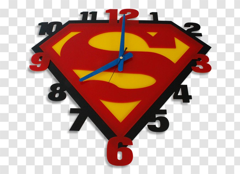 Superman Laser Cutting Clock Engraving - Cut Transparent PNG