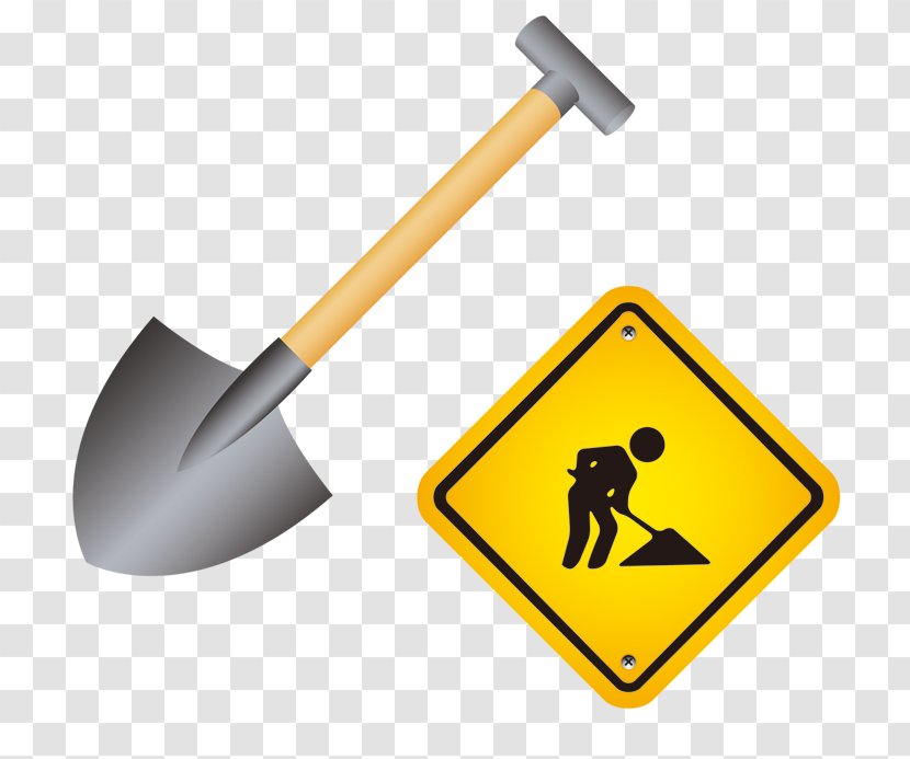 Architectural Engineering Clip Art - Yellow - Shovel Transparent PNG