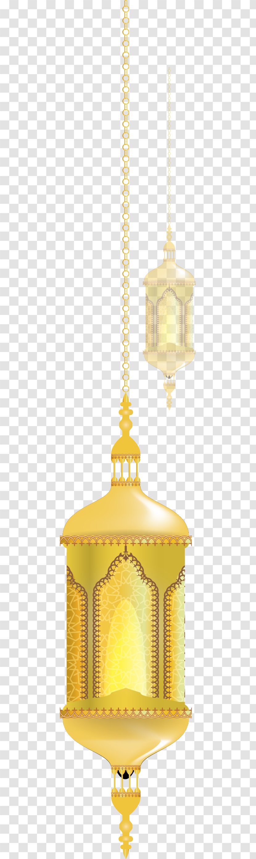 Light Fixture Lighting Yellow - Accessory - Vector Golden Hanging Lights Transparent PNG