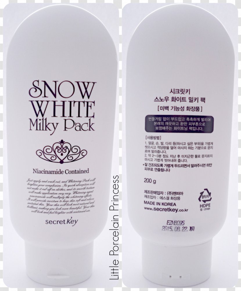 Lotion Secretkey Snow White Cream Gel - Milk Transparent PNG