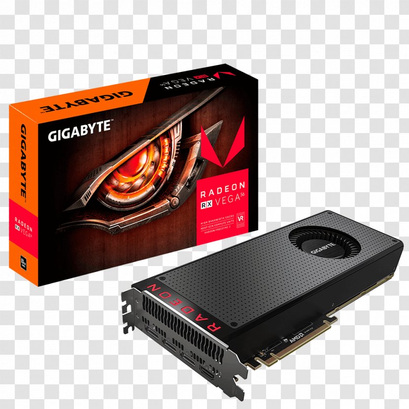 Graphics Cards & Video Adapters MSI Radeon RX Vega 56 AMD Gigabyte Technology - Computer Component Transparent PNG