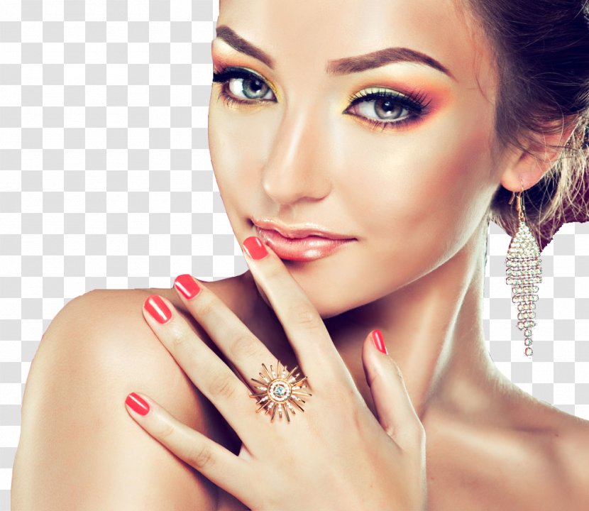 Nail Polish Gel Nails Salon Beauty Parlour - Heart - Makeup Model Transparent PNG