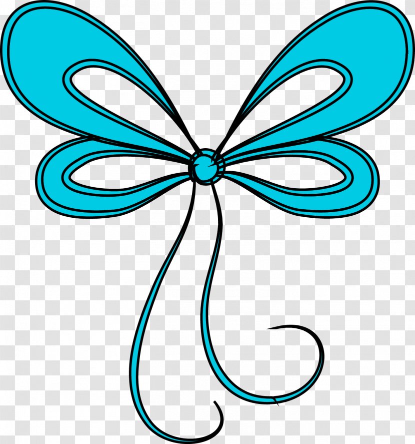 Brush-footed Butterflies Butterfly Teal Line Clip Art Transparent PNG